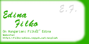 edina filko business card